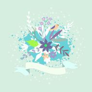 Beautiful romantic card Hand drawn vector illustration N11