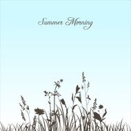 Silhouettes of flowers and grass N23