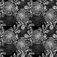 vector seamless floral pattern with rose N4