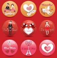 badges set