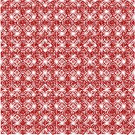 pattern from red shapes like laces