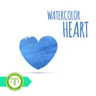Watercolor paint heart Vector