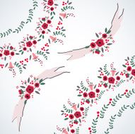 Decorative vintage floral decoration