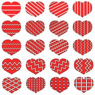 Red loving heart icons