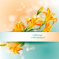 Yellow lilies flowers background N4