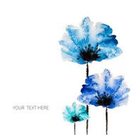 Watercolor vector flower N4