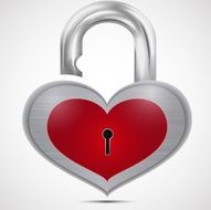 open metal heart the padlock