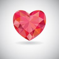 Red geometric heart icon