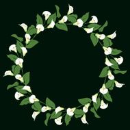 Calla lily wreath