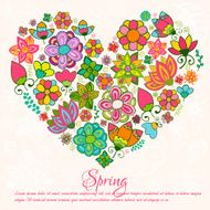 Nice floral greeting card with leaves N46