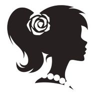 Vintage cameo women silhouette N2