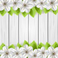 Flower on wooden background