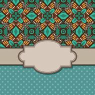 Vintage vector flower frame N110