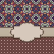 Vintage vector flower frame N111