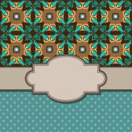 Vintage vector flower frame N112
