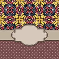 Vintage vector flower frame N113