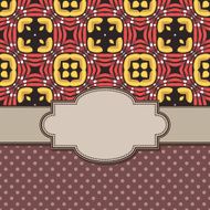Vintage vector flower frame N115