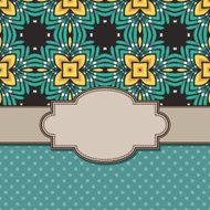 Vintage vector flower frame N116
