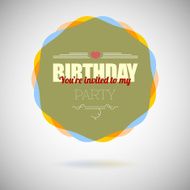 Birthday party invitation card vector design template