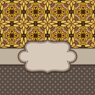 Vintage vector flower frame N117