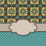 Vintage vector flower frame N118