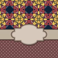 Vintage vector flower frame N119