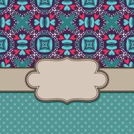 Vintage vector flower frame N121