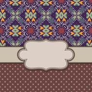 Vintage vector flower frame N122