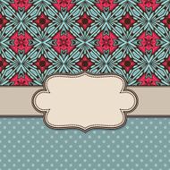 Vintage vector flower frame N124