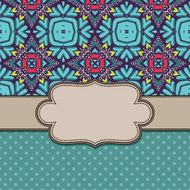 Vintage vector flower frame N125