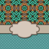 Vintage vector flower frame N126