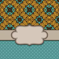 Vintage vector flower frame N127