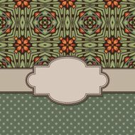 Vintage vector flower frame N128