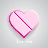 Vector love Pill eps10 Valentine cure