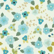 Blue flowers pattern N9