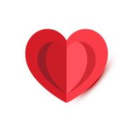 Red Folded Heart