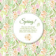Colorful floral background with leaves and flowers N2