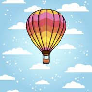 Vector background with air balloons N3