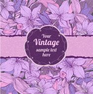 Stylish floral background with frame