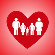 Red heart and family N2