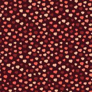 Valentine Pink Hearts on a Brown Background Seamless vector pattern