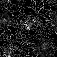 Seamless floral background with peonies N29