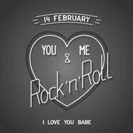 Retro Valentine&#039;s day card N2