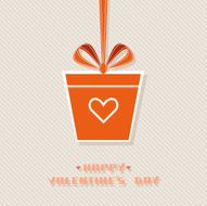 Romantic vector gift with heart