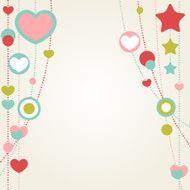 Cute congratulation card with border of hearts N2