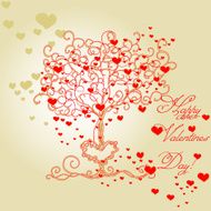 Happy Valentines Day lettering Gretting Card