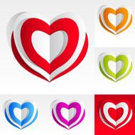 Colorful Paper Hearts N3