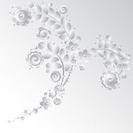 Flowers vector traditional branch of floral blooming N17