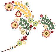 Flowers vector traditional branch of floral blooming N23