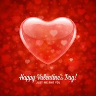 Happy Valentine&#039;s day card hearts light N5